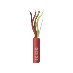 Bobina de 305 Metros de Alambre / 4 x 14 AWG / Tipo FPLR-CL3R / Resistente al Fuego / Color Rojo / Para Sistemas Contra Incendio o Sistemas de Evacuación