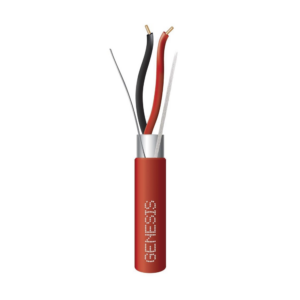 Bobina de 305 Metros de Alambre / 2 x 14 AWG / BLINDADO / Tipo FPLR / Color Rojo / Para Aplicaciones en Sistemas de Detección de Incendio y Sistemas de Evacuación