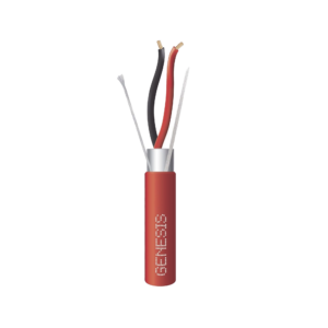 Bobina de 305 Metros de Cable / 2 x 14 AWG / BLINDADO / Tipo FPLP / Color Rojo / Para Aplicaciones en Sistemas de Detección de Incendio y Sistemas de Evacuación
