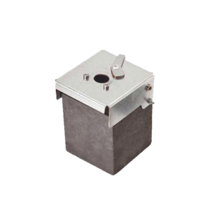 Molde de grafito vertical unión en T vertical de cable de 1/0 AWG (50mm²) (pasante) con Varilla de 5/8 In (terminal).